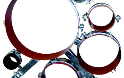 Steel roller rings, steel insulators and pipe support